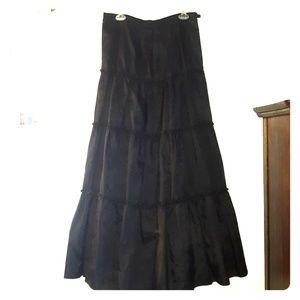 Gorgeous Black Tulle Ruffled A Line Gown Skirt